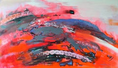 Sunset air II, Painting, Oil on Canvas