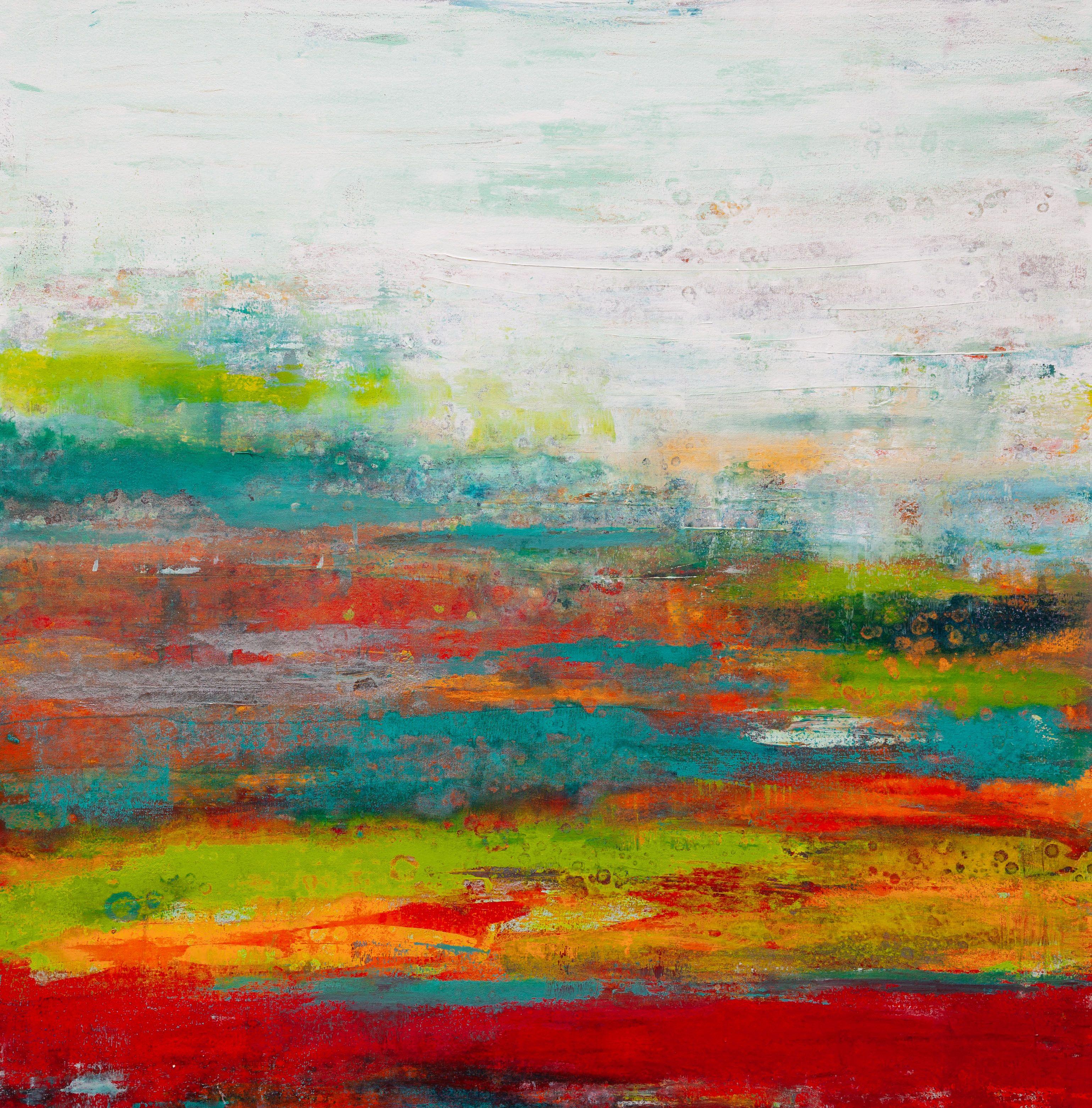 Radiance en expansion, peinture, acrylique sur toile - Art de Hilary Winfield