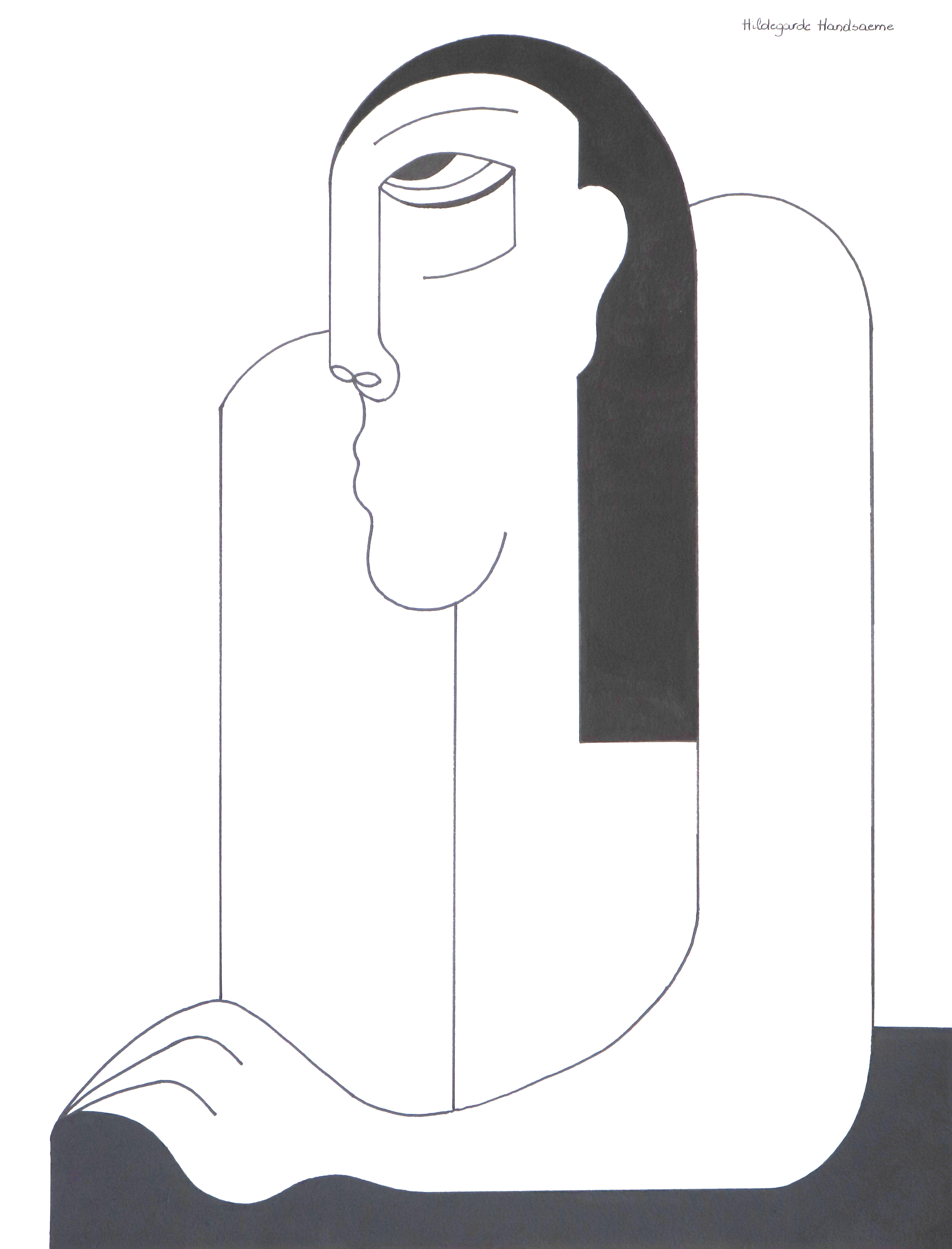 Deux en Une, Dibujo, Pluma y Tinta sobre Papel