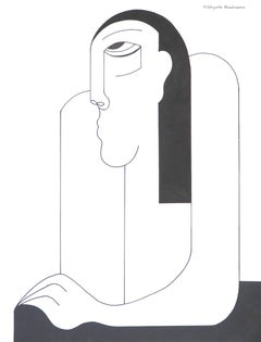 Deux en Une, Drawing, Pen & Ink on Paper