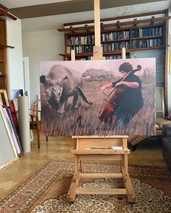 Un plein air spensierato., Pittura, Olio su tela