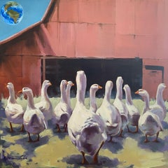 Oche e universo, Pittura, Olio su tela