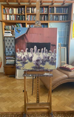Oche e universo, Pittura, Olio su tela