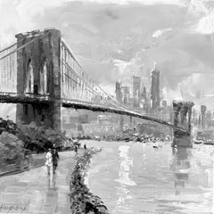 Brooklin Bridge., Painting, Oil on Canvas