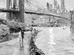 Brooklin Bridge., Painting, Oil on Canvas