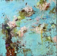 Water Lilies. Blue., Painting, Oil on Canvas