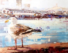 San Francisco.Blue., Painting, Oil on Canvas