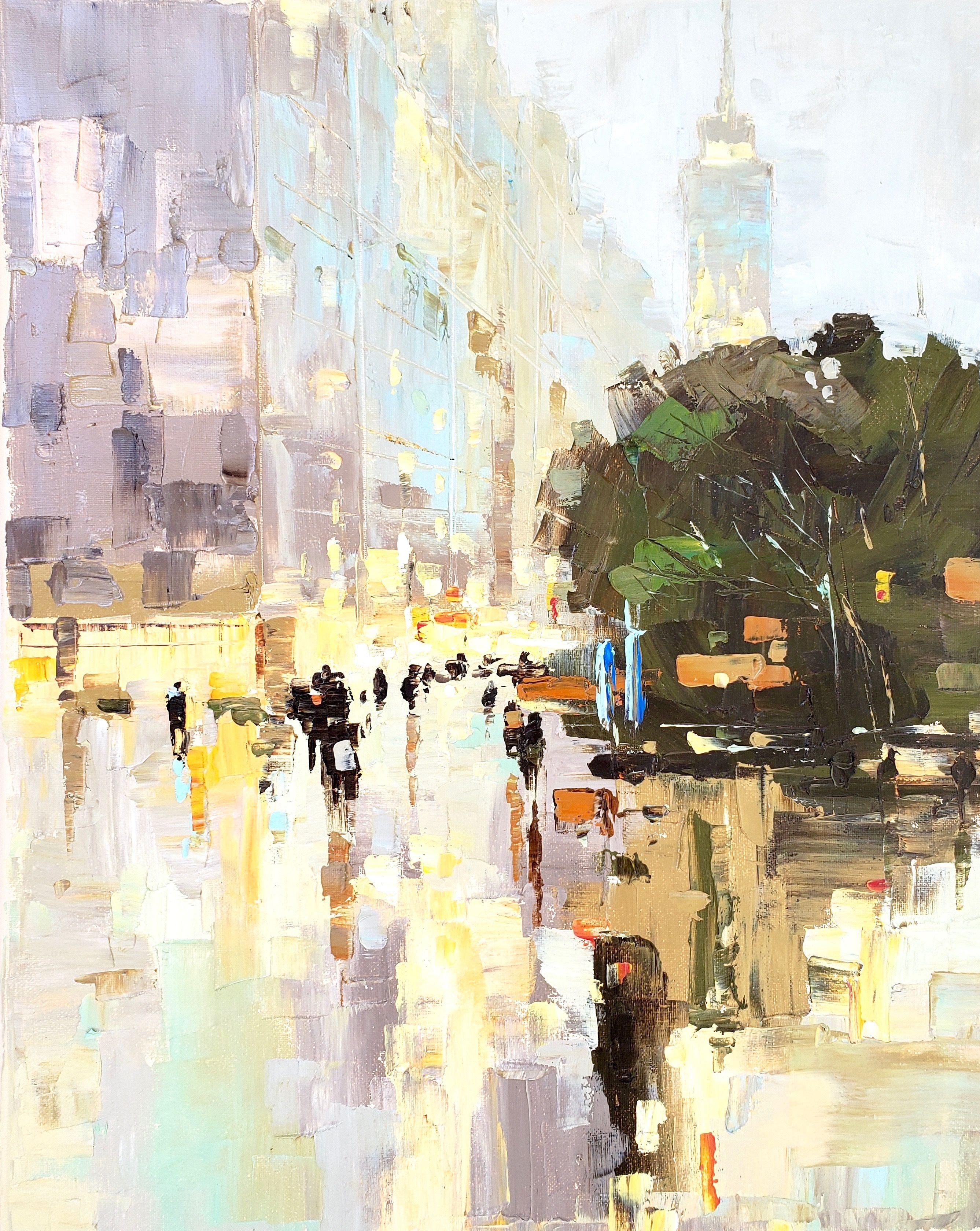 Manhattan. Lights., Painting, Oil on Canvas - Art by Irina Alexandrina