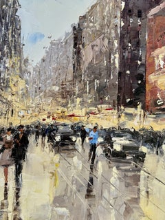 Flatiron. Broudway., Painting, Oil on Canvas
