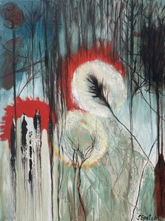 Icy Bloom, peinture, huile sur toile