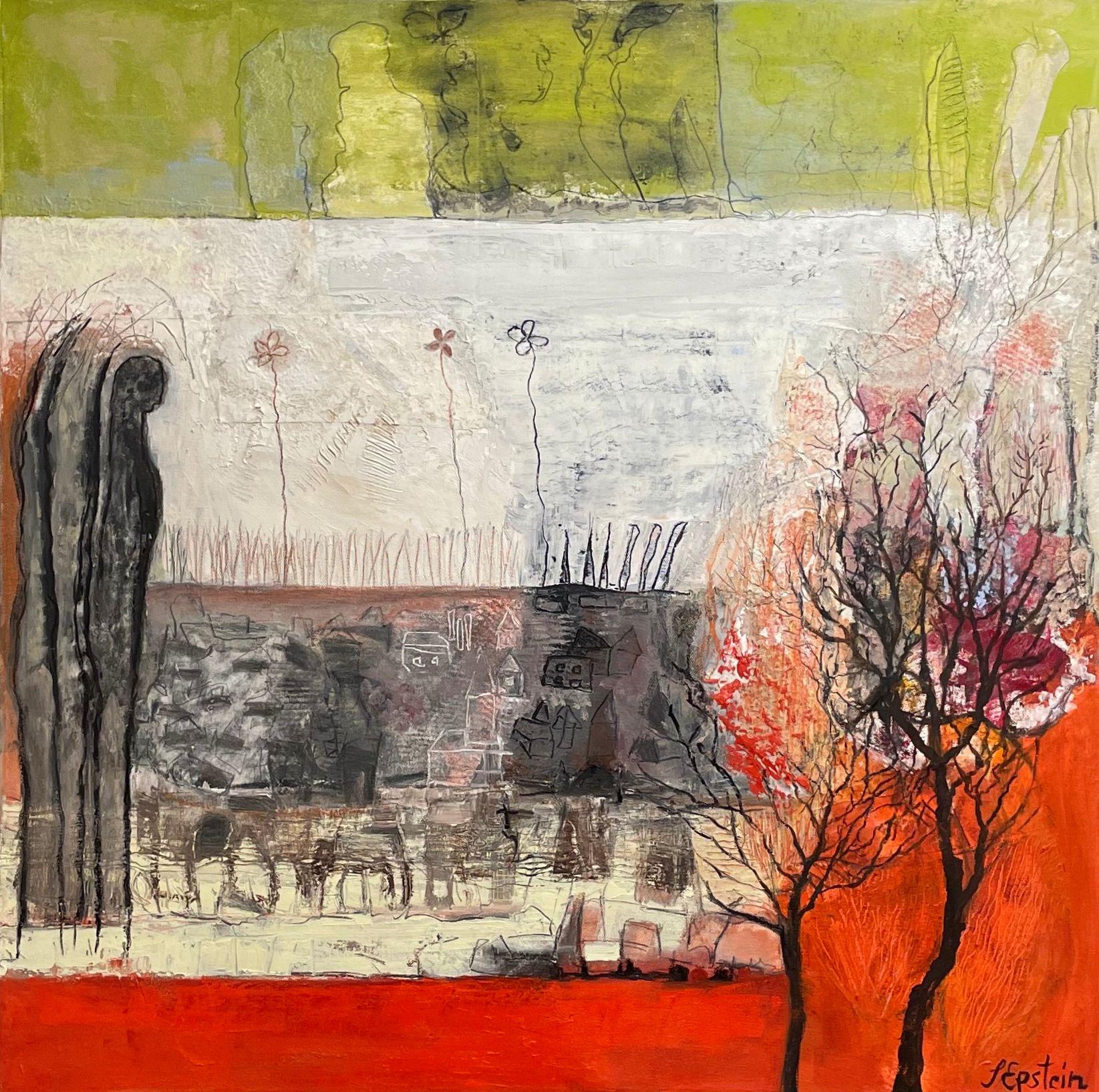 Témoin silencieux, peinture, huile sur toile - Art de Irit Epstein