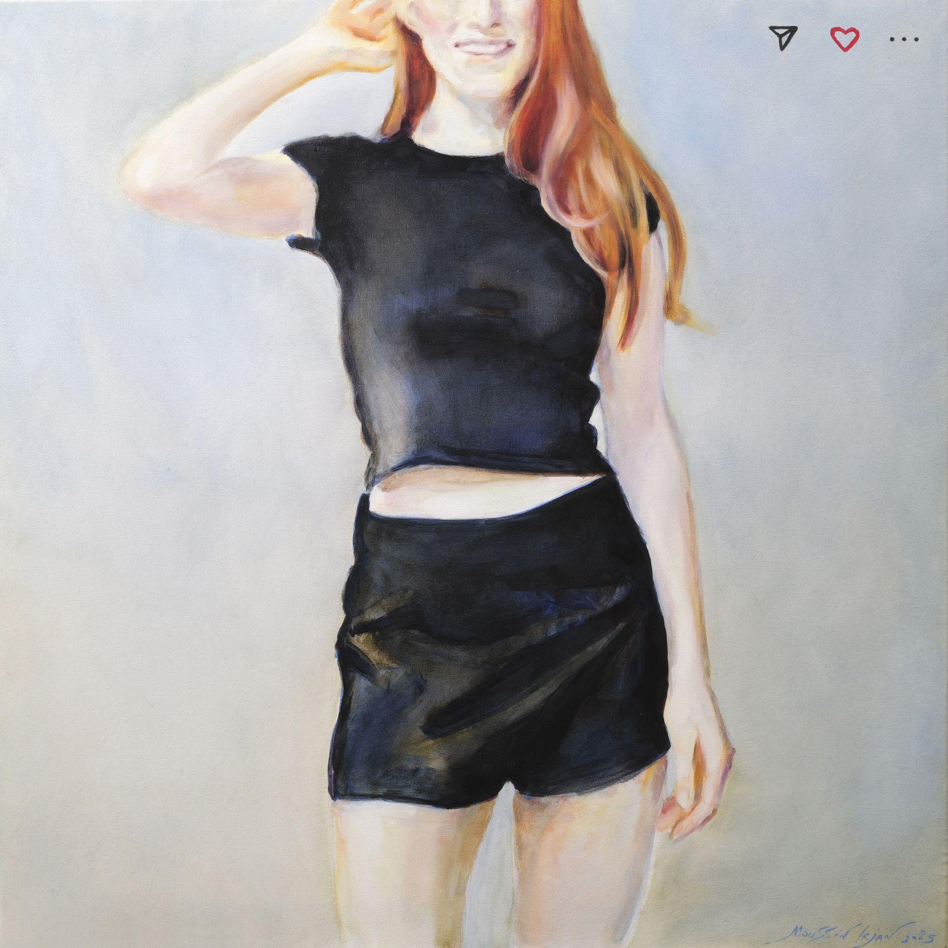 Wie 80 x 80 cm, Gemälde, Öl auf Leinwand – Art von Irjan Moussin
