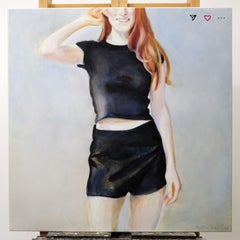 Comme 80 x 80 cm, peinture, huile sur toile