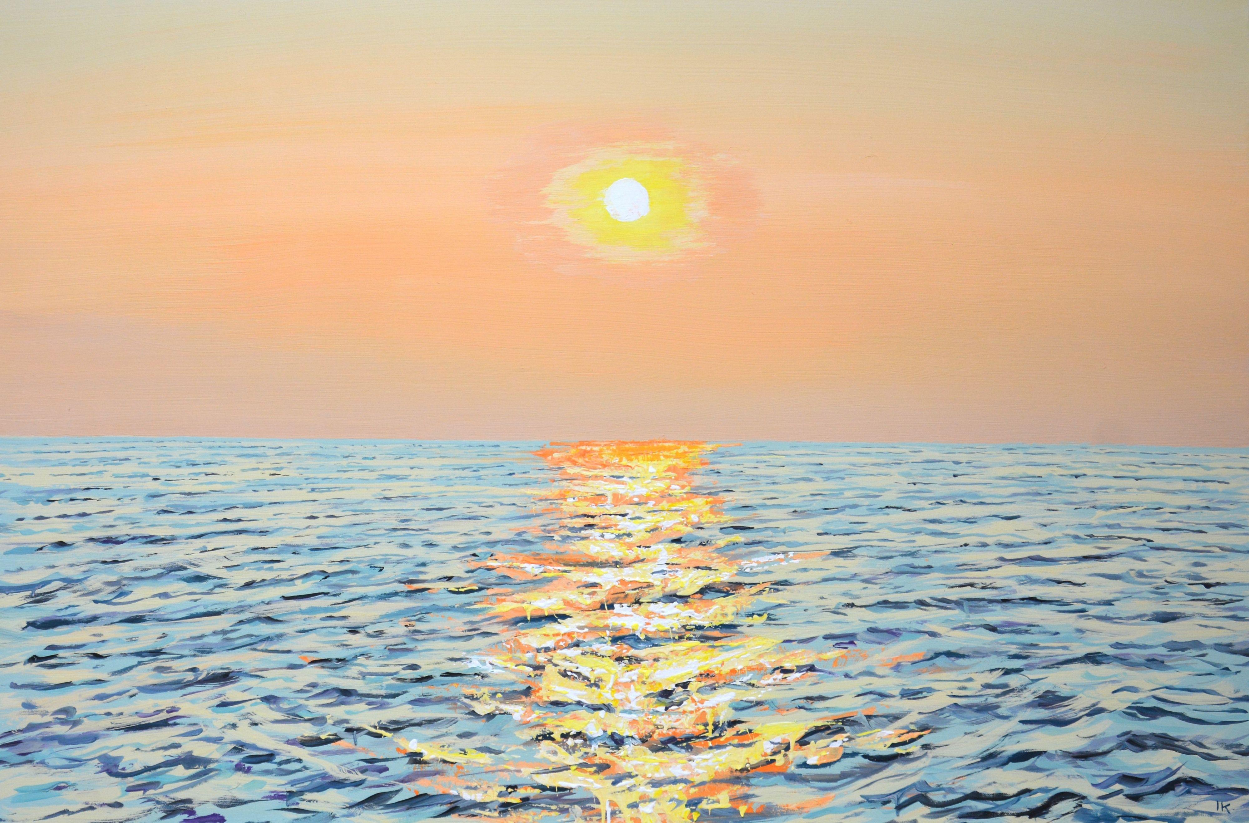 Coucher de soleil 9, peinture, acrylique sur toile - Art de Iryna Kastsova