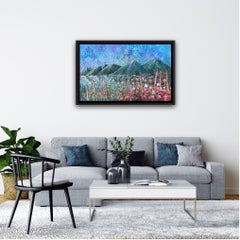 Fleurs de montagne, peinture, acrylique sur toile