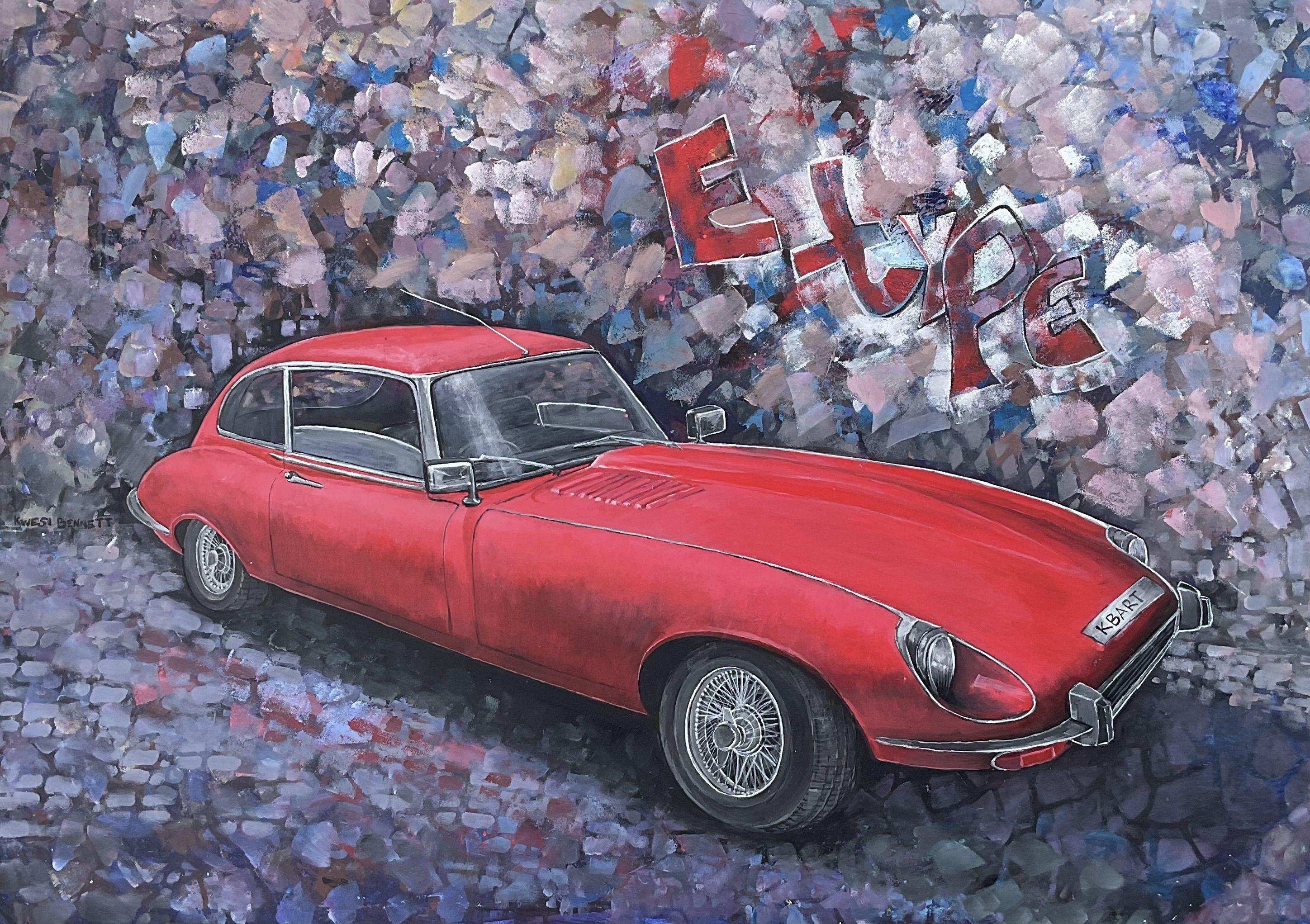 E type, Painting, Acrylic on Canvas - Art by Jacob Kwesi Bennett