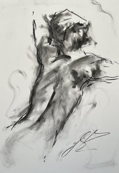 The Light, Drawing, Charcoal on Paper