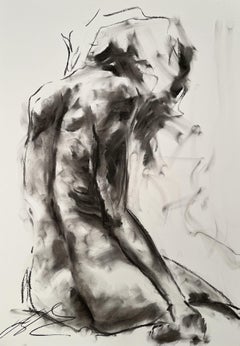 Sensitive, dessin, fusain sur papier