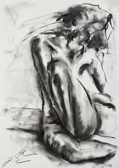 Devine Moment, Drawing, Charcoal on Paper