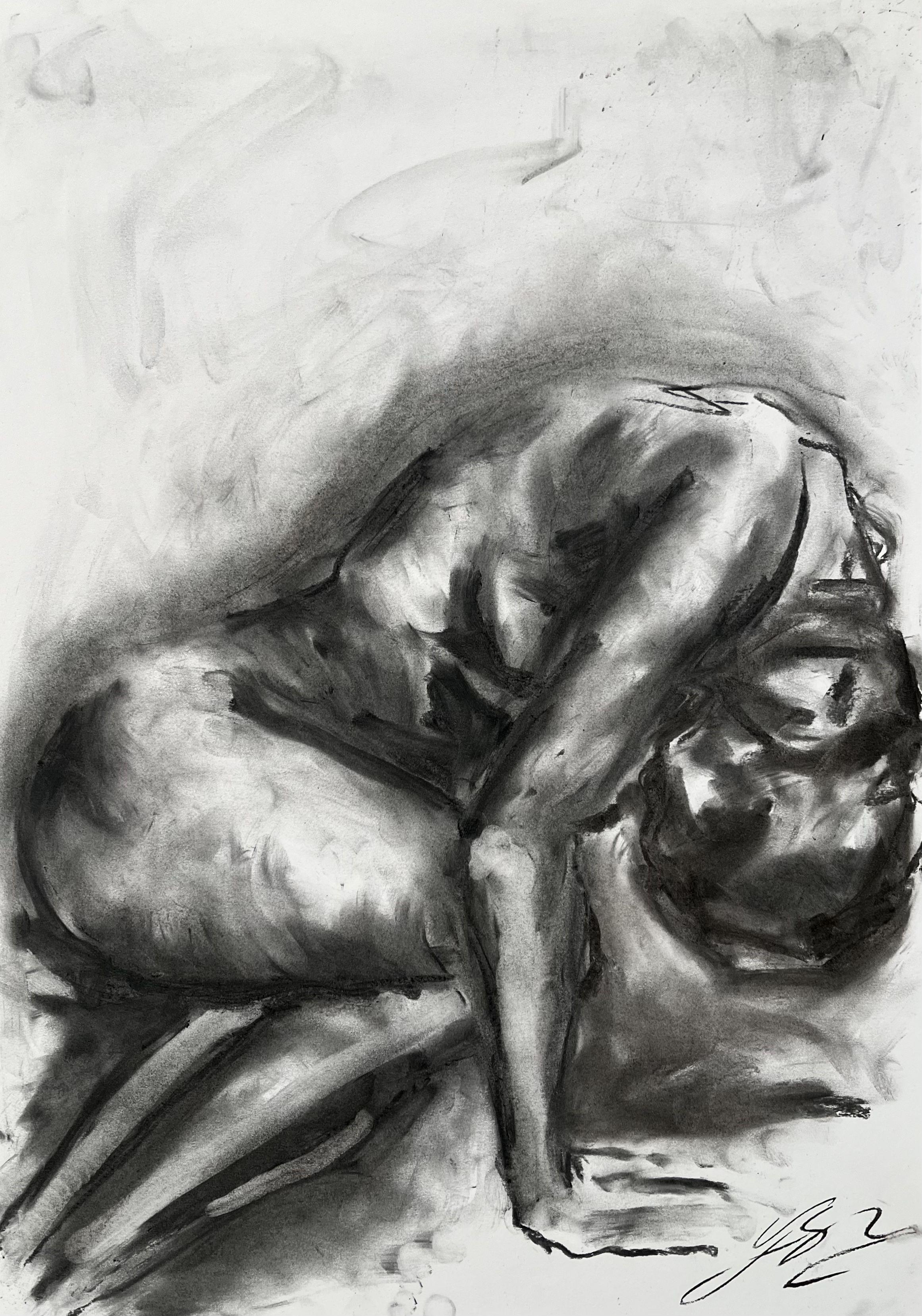 Inner Strength, Drawing, Charcoal on Paper