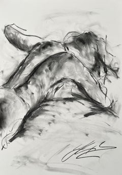 Profondeurs, dessin, fusain sur papier