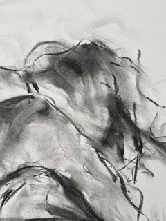 Profondeurs, dessin, fusain sur papier