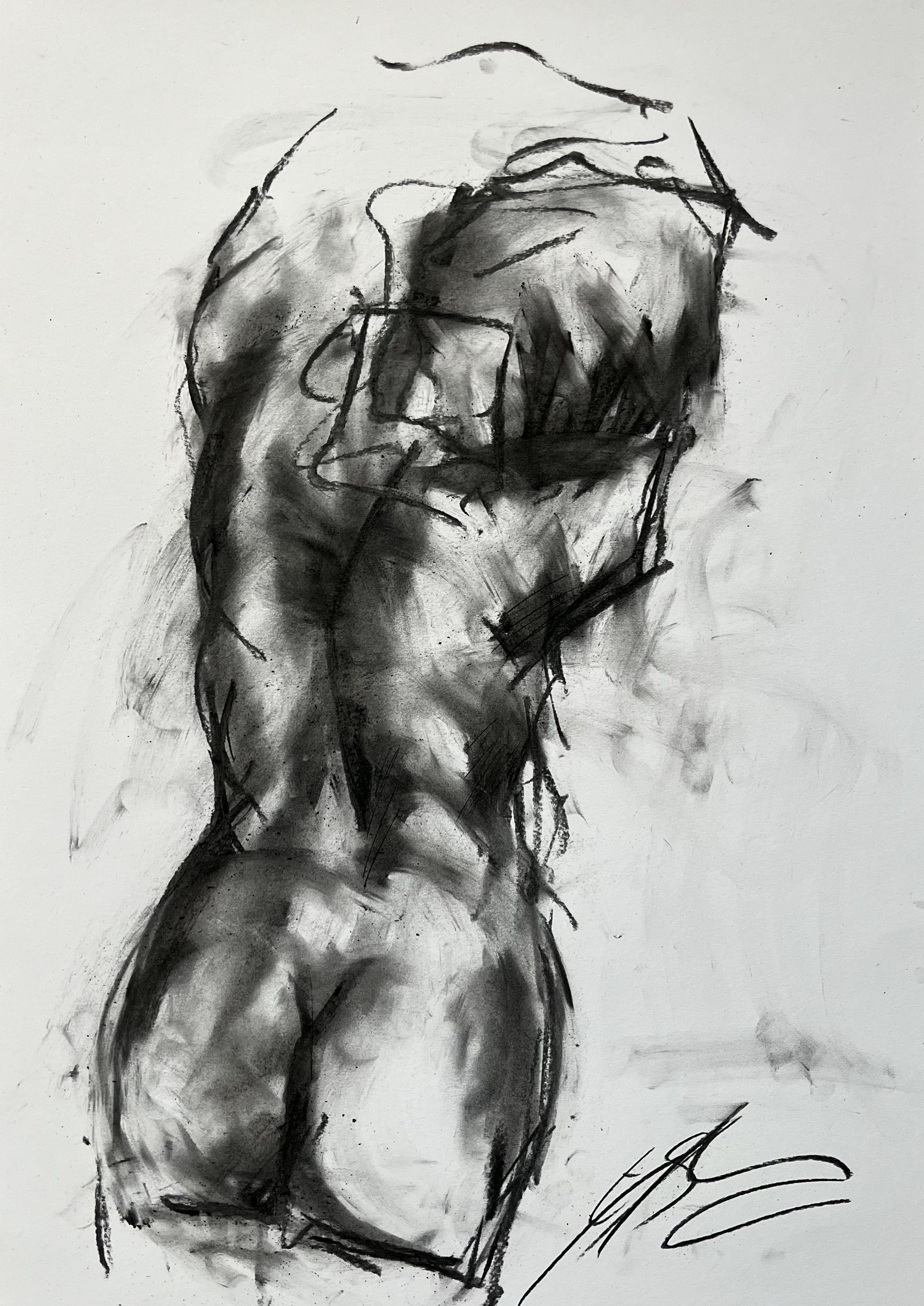 Desires, Drawing, Charcoal on Paper