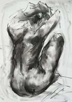 Fortune, dessin, fusain sur papier