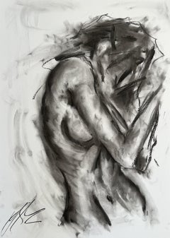 Sanctuary, Drawing, Charcoal on Paper