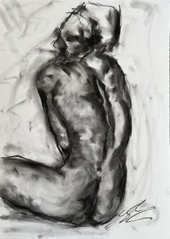 Devoción, Dibujo, Carboncillo sobre papel