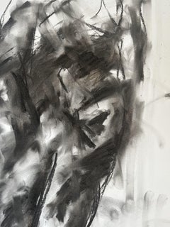New Heights, Zeichnung, Zeichenkohle auf Papier