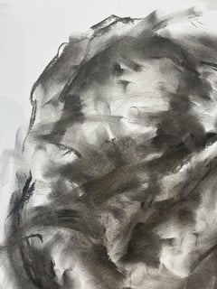 Say Something, Zeichnung, Zeichenkohle auf Papier