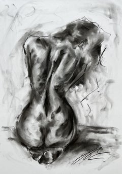 Into the Light, Drawing, Charcoal on Paper