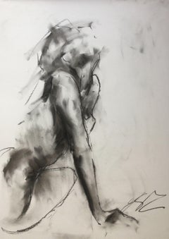 L'inconnu, dessin, fusain sur papier