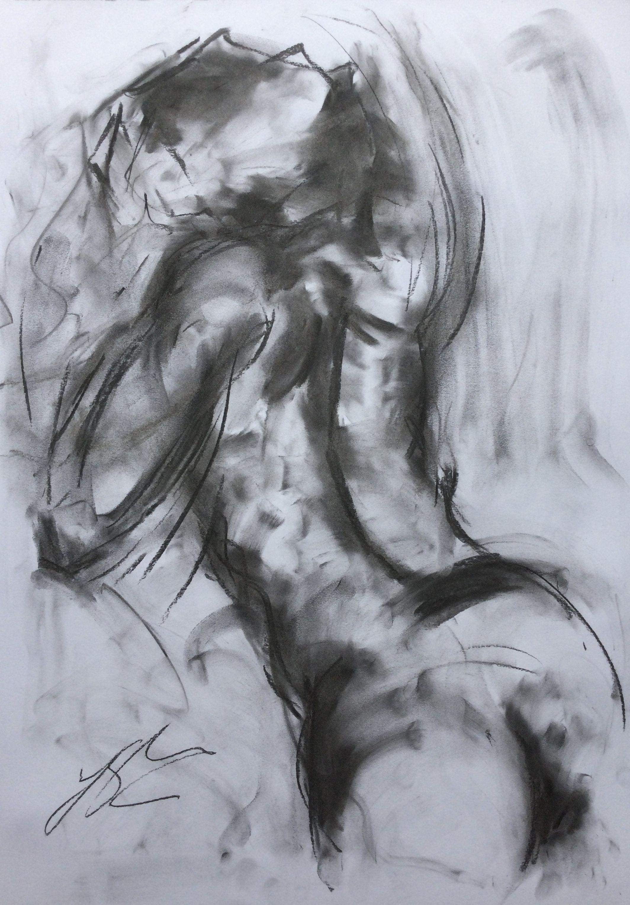 Experience, Drawing, Charcoal on Paper