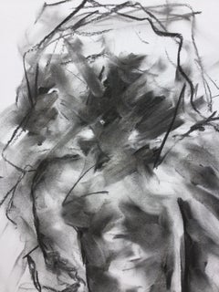 Day Dream, Zeichnung, Zeichenkohle auf Papier