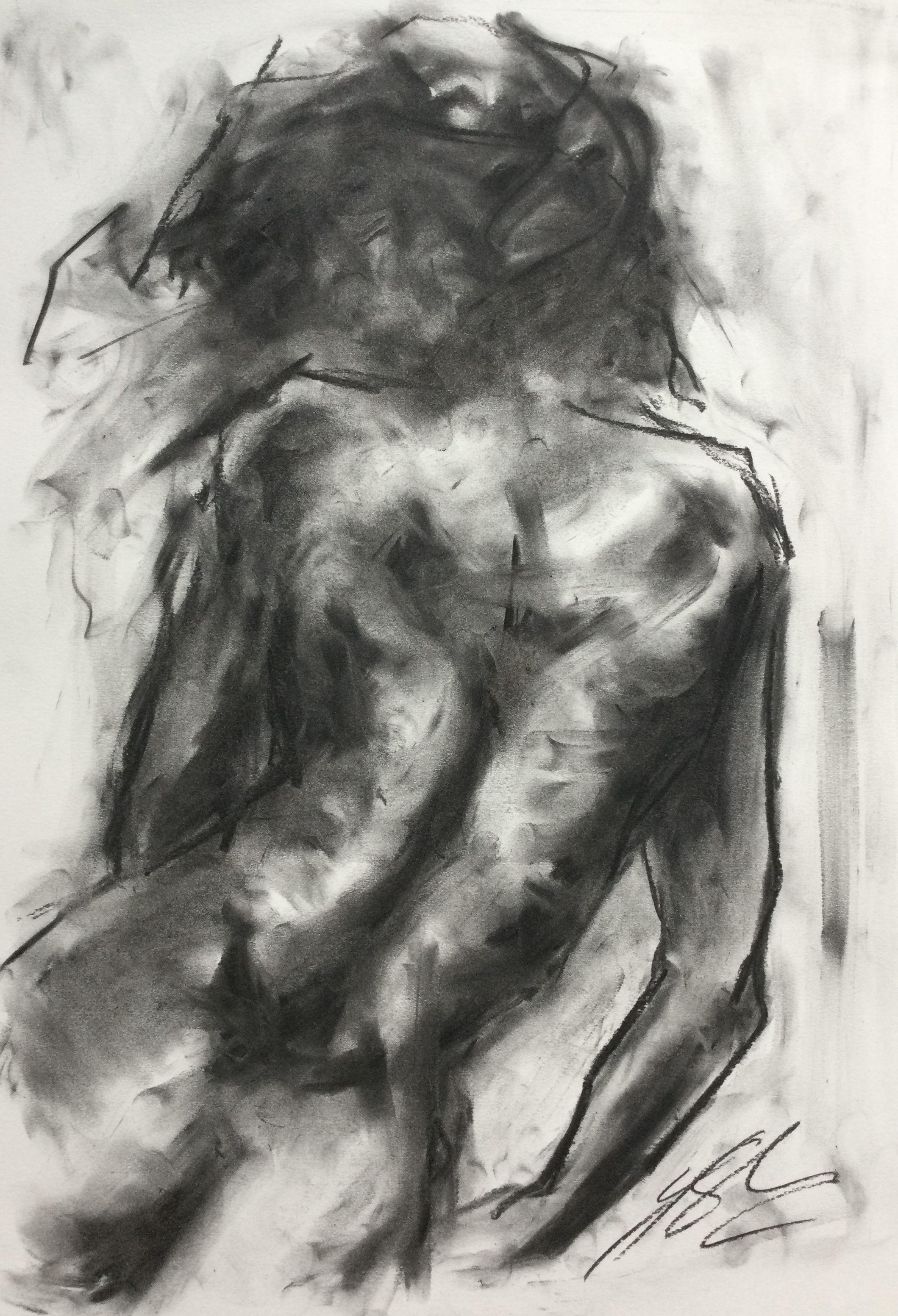 Explore, Drawing, Charcoal on Paper