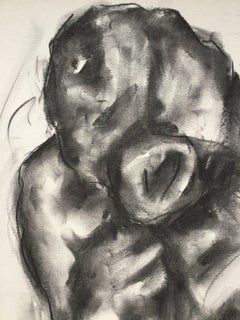 See Me, Zeichnung, Zeichenkohle auf Papier