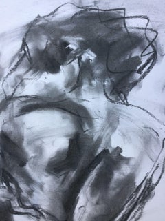Intimate, Drawing, Charcoal on Paper