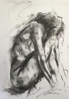 New Focus, Zeichnung, Zeichenkohle auf Papier