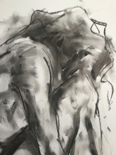 New Focus, Zeichnung, Zeichenkohle auf Papier