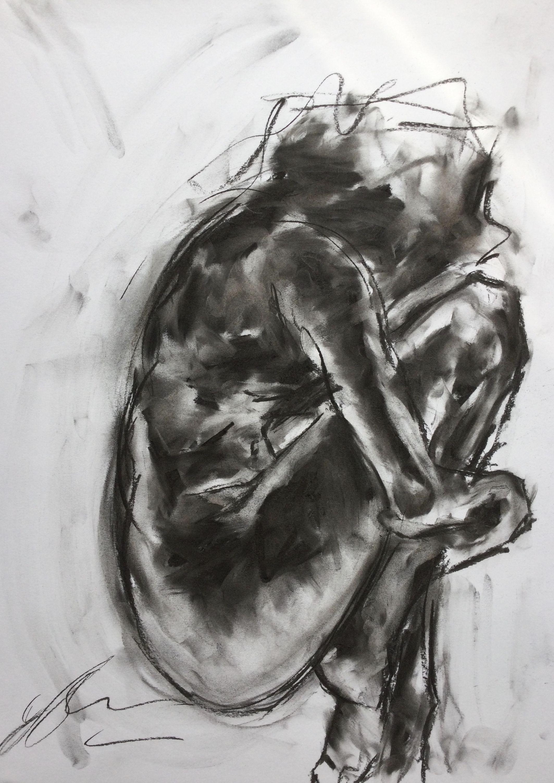 Star Dust, Drawing, Charcoal on Paper - Art by James Shipton