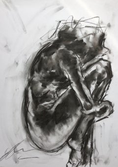 Star Dust, Zeichnung, Zeichenkohle auf Papier