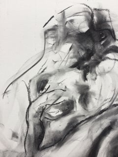 Schicksal, Zeichnung, Zeichenkohle auf Papier