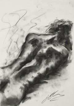 Feeling, Drawing, Charcoal on Paper