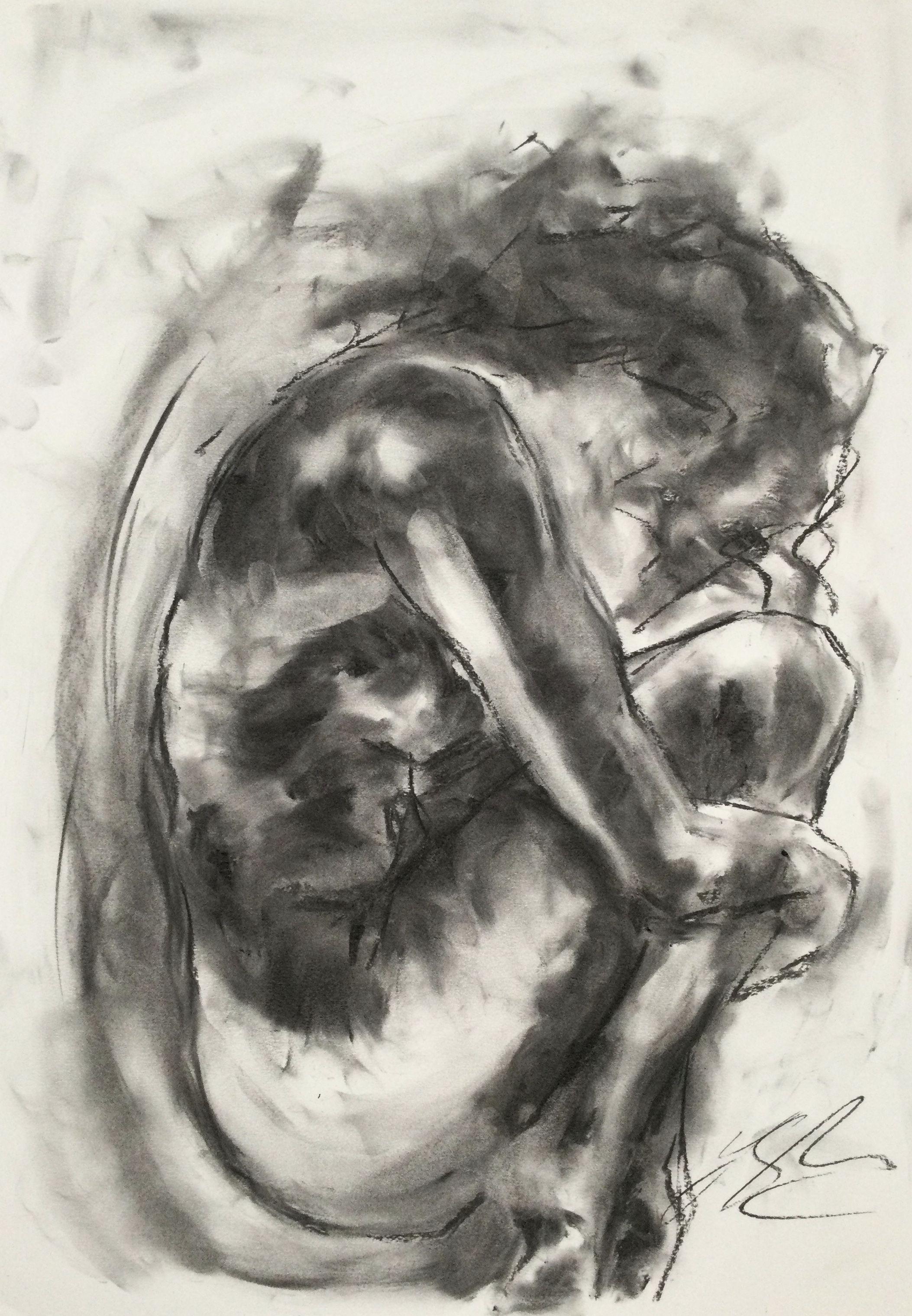 Remember, Drawing, Charcoal on Paper