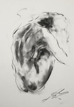 Desafiar, Dibujo, Carboncillo sobre papel
