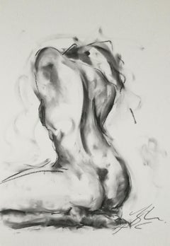 Live In The Now, Drawing, Charcoal on Paper