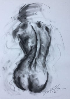 Glance, Zeichnung, Kohle auf Papier