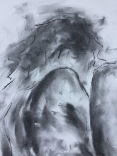 Protect, Zeichnung, Kohle auf Papier
